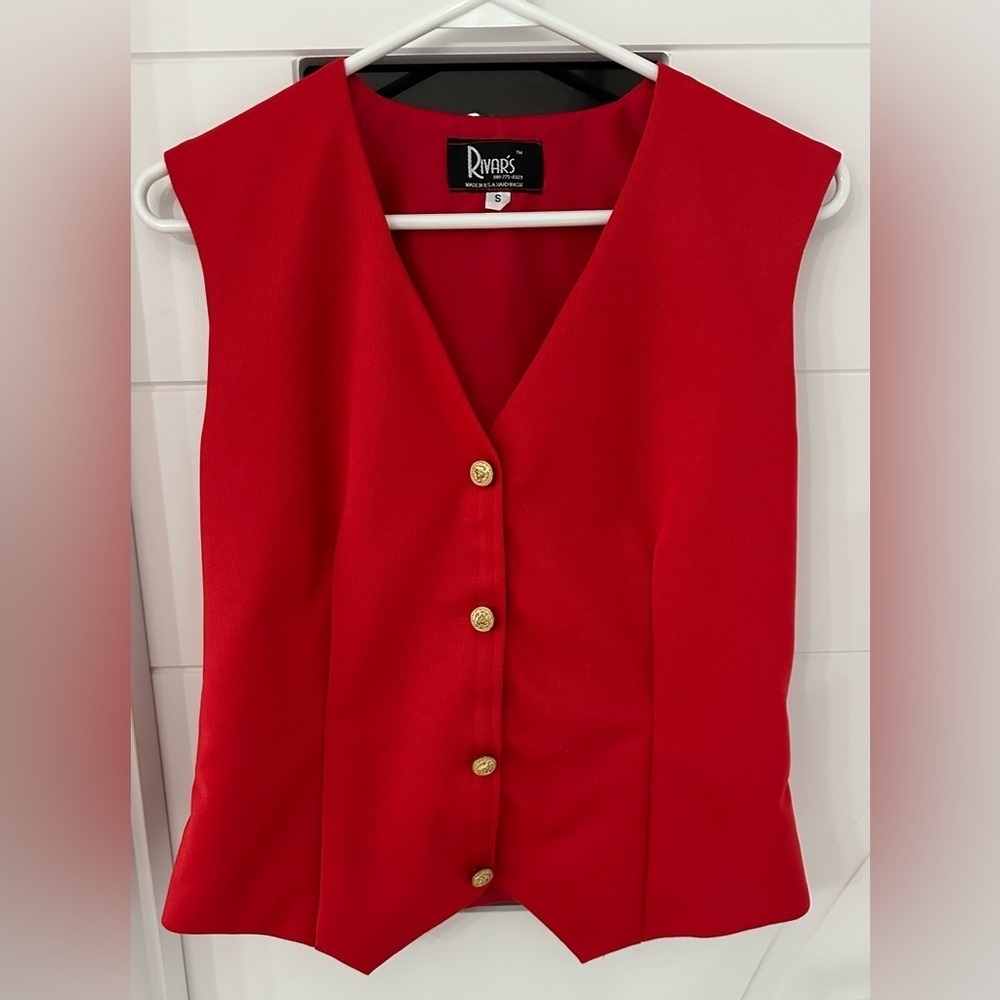 Rivar’s: Women's Vest with Decorative Buttons - Size Small